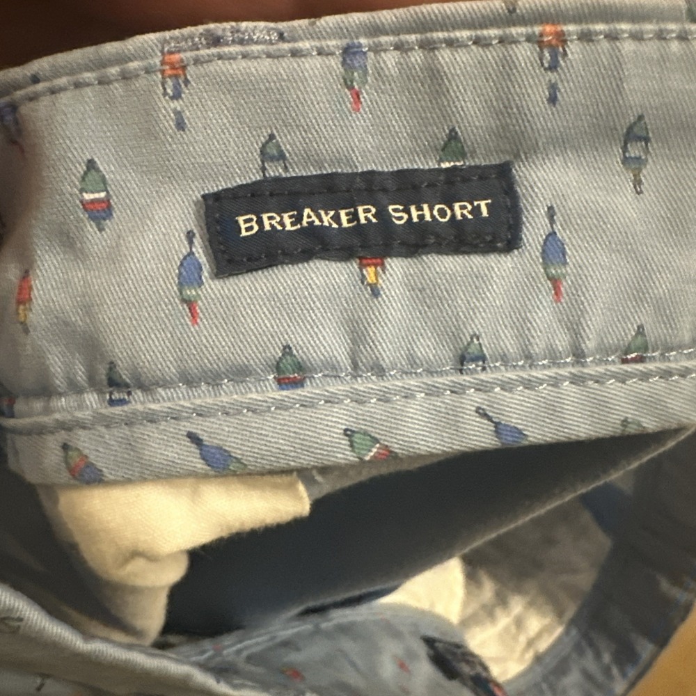 Vineyard Vines Men's Breaker Shorts Blue Print All Over Chino Beach Preppy 38 - Picture 3 of 10